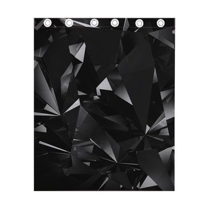 Black Diamond Print Curtain
