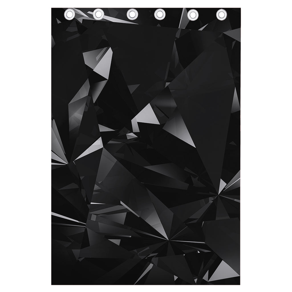 Black Diamond Print Curtain