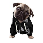 Black Diamond Print Dog Zip Up Hoodie