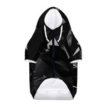 Black Diamond Print Dog Zip Up Hoodie
