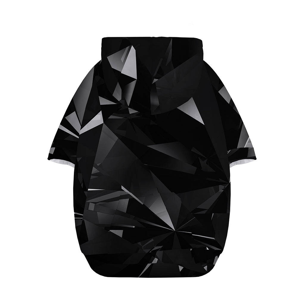 Black Diamond Print Dog Zip Up Hoodie