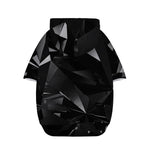 Black Diamond Print Dog Zip Up Hoodie