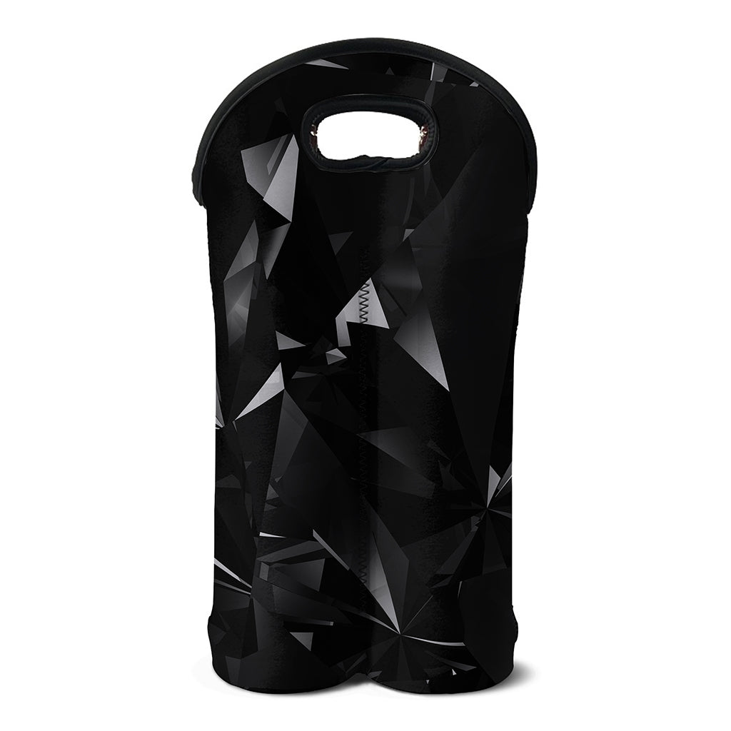 Black Diamond Print Double Neoprene Wine Tote