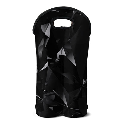 Black Diamond Print Double Neoprene Wine Tote