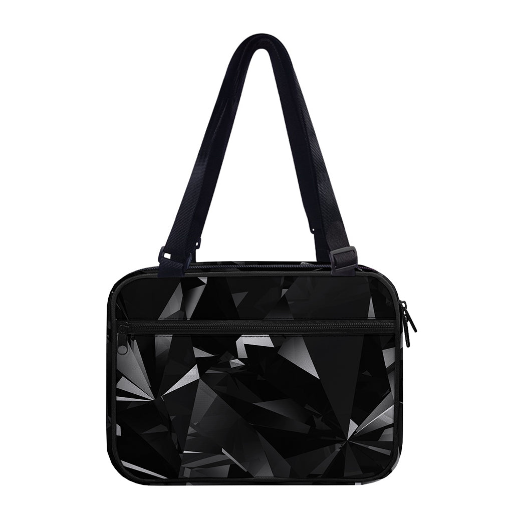 Black Diamond Print Double Strap Bible Bag