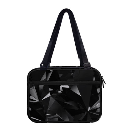 Black Diamond Print Double Strap Bible Bag