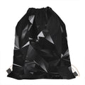 Black Diamond Print Drawstring Bag