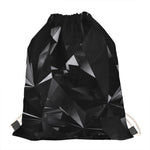 Black Diamond Print Drawstring Bag
