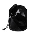 Black Diamond Print Drawstring Makeup Bag