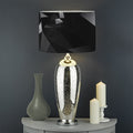 Black Diamond Print Drum Lamp Shade