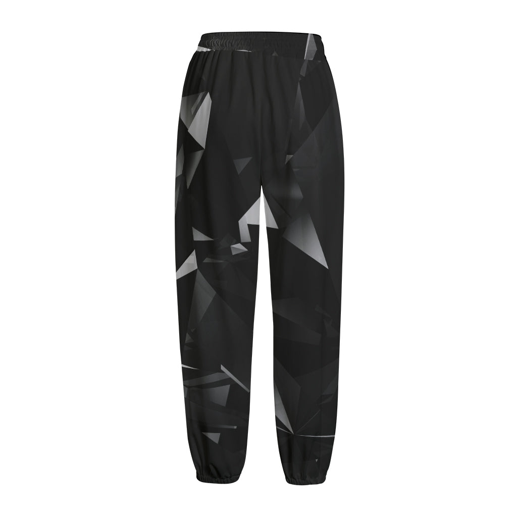 Black Diamond Print Fleece Lined Knit Pants
