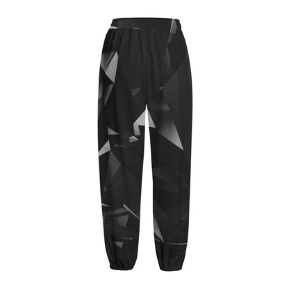 Black Diamond Print Fleece Lined Knit Pants