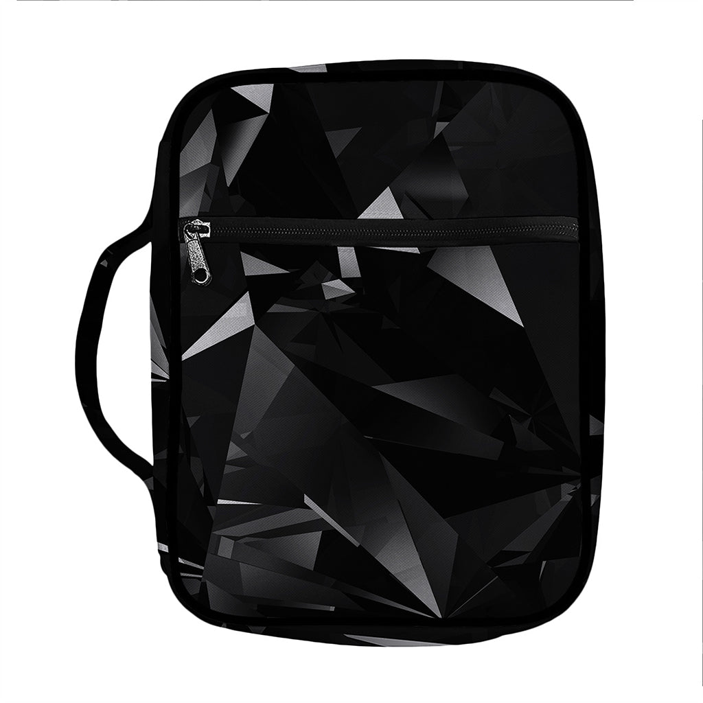 Black Diamond Print Front Pocket Bible Bag