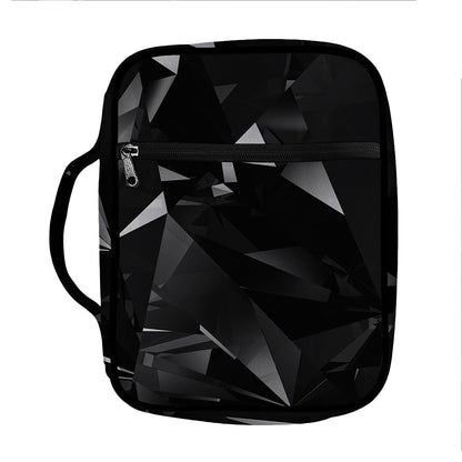 Black Diamond Print Front Pocket Bible Bag