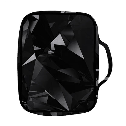 Black Diamond Print Front Pocket Bible Bag
