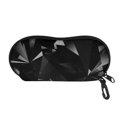 Black Diamond Print Glasses Case