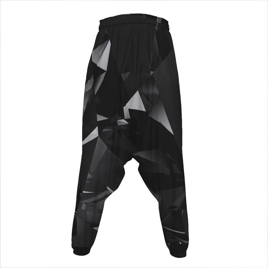 Black Diamond Print Hammer Pants