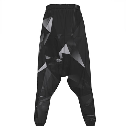 Black Diamond Print Hammer Pants
