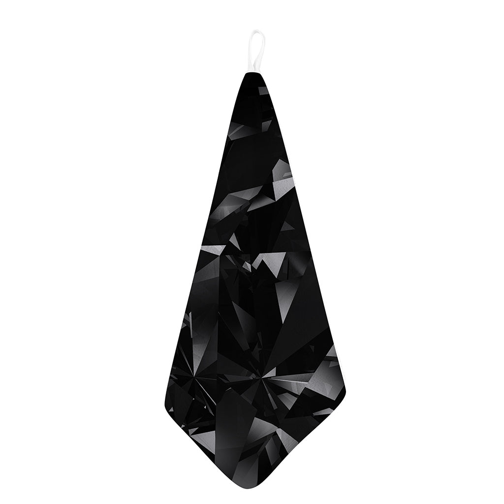 Black Diamond Print Hand Towel