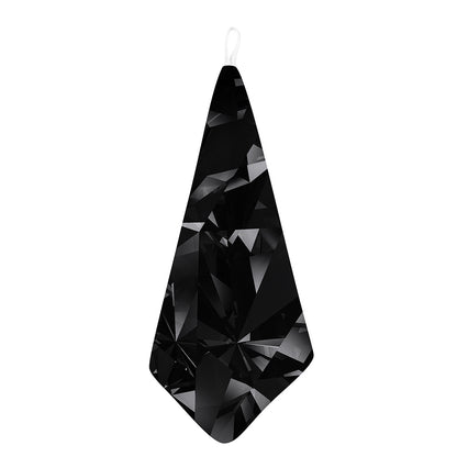 Black Diamond Print Hand Towel