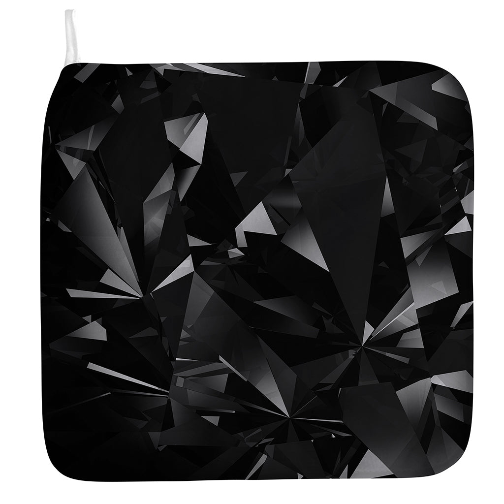 Black Diamond Print Hand Towel