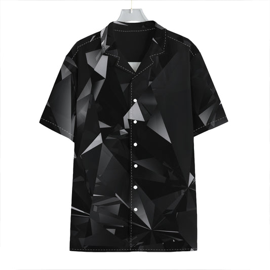 Black Diamond Print Hawaiian Shirt