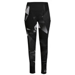 Black Diamond Print High-Waisted Pocket Leggings