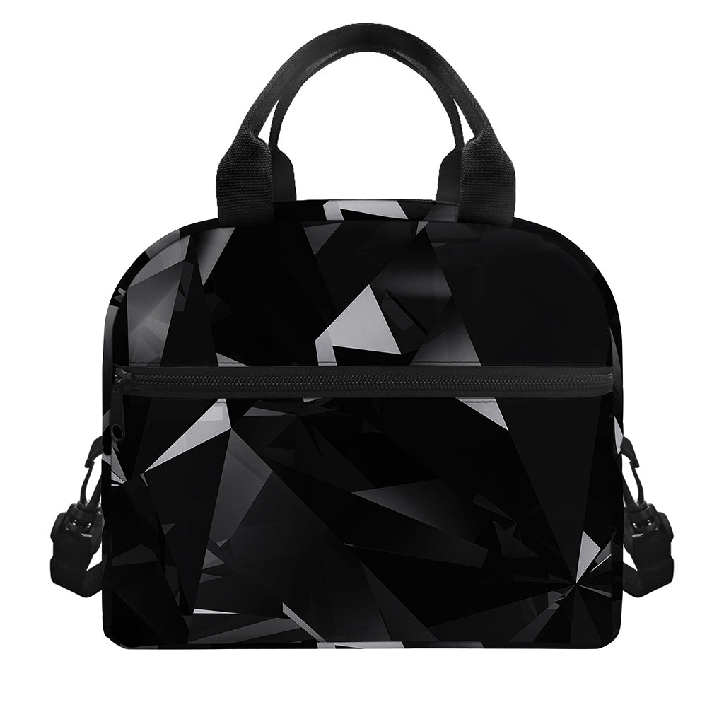 Black Diamond Print Insulated Lunch Bag