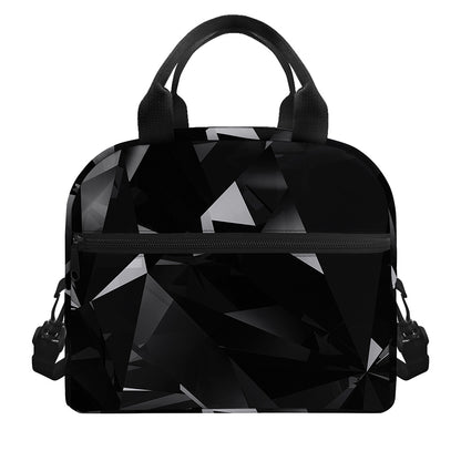 Black Diamond Print Insulated Lunch Bag