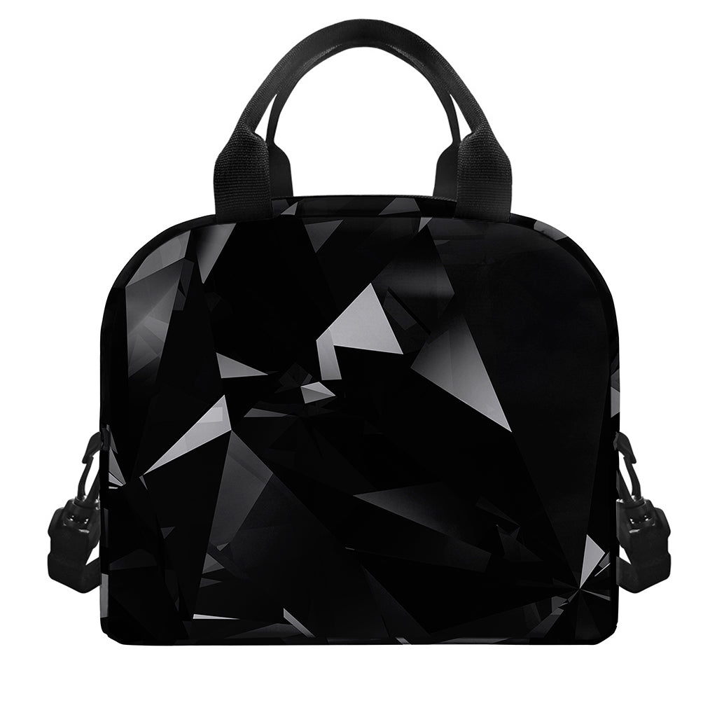 Black Diamond Print Insulated Lunch Bag