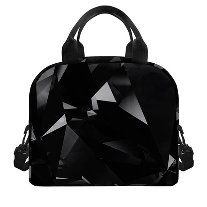 Black Diamond Print Insulated Lunch Bag