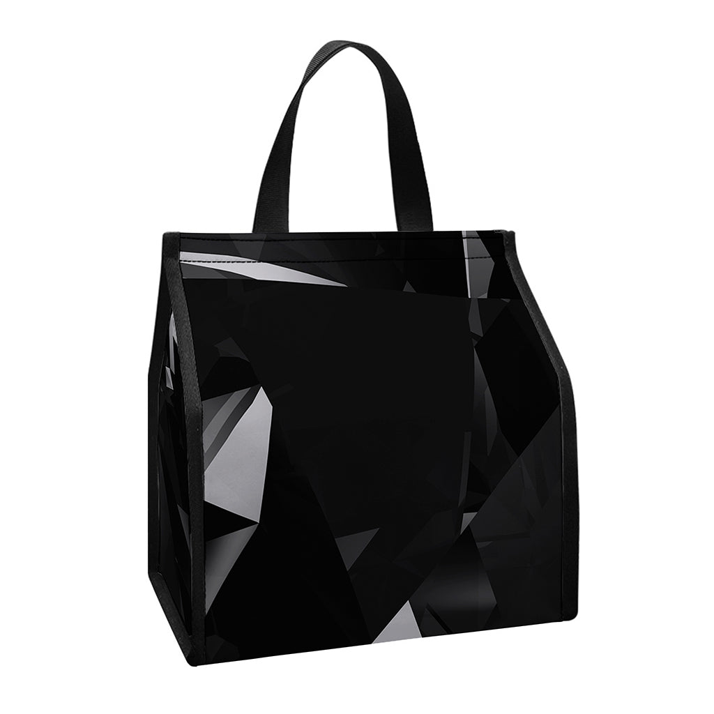 Black Diamond Print Insulated Lunch Tote