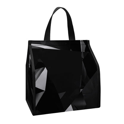 Black Diamond Print Insulated Lunch Tote