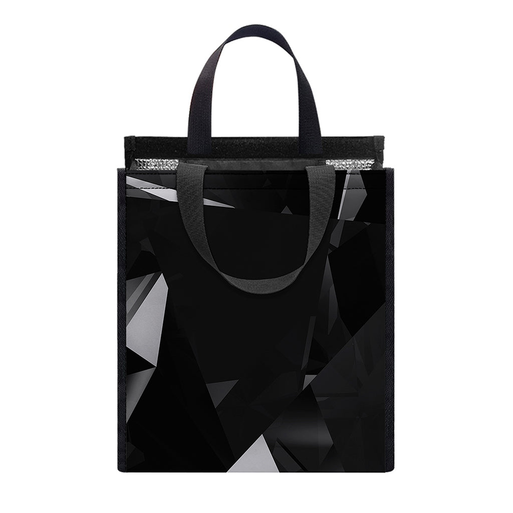 Black Diamond Print Insulated Lunch Tote