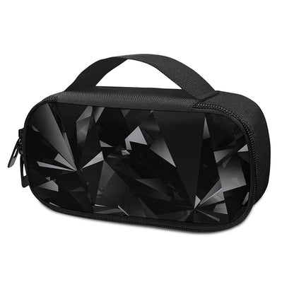 Black Diamond Print Insulin Cooler Travel Case