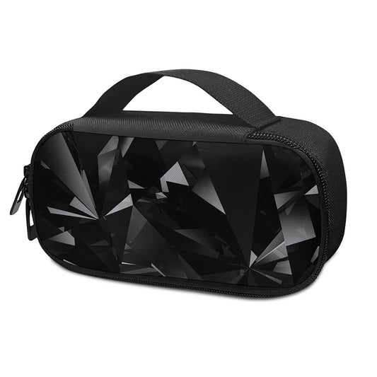 Black Diamond Print Insulin Cooler Travel Case