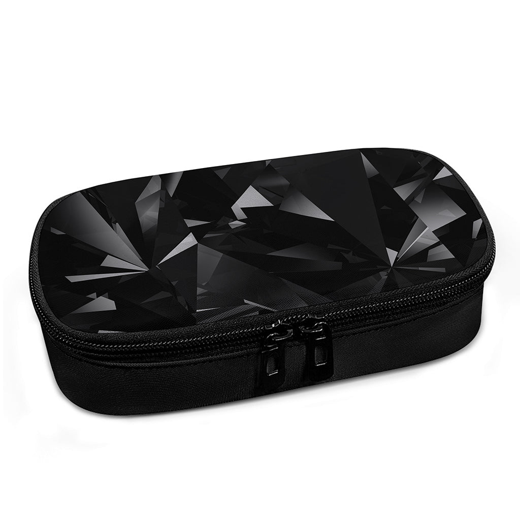 Black Diamond Print Insulin Cooler Travel Case