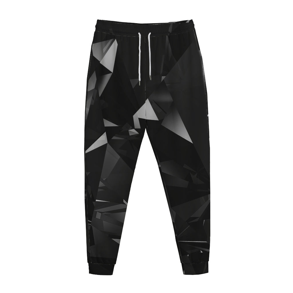 Black Diamond Print Jogger Pants
