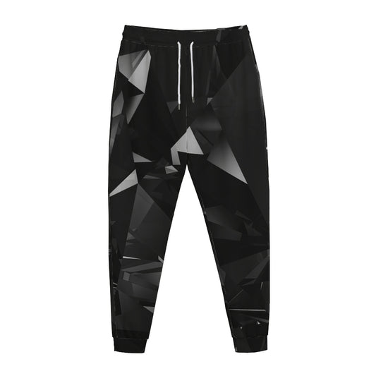 Black Diamond Print Jogger Pants