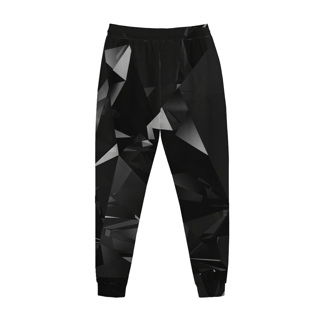 Black Diamond Print Jogger Pants