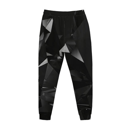 Black Diamond Print Jogger Pants
