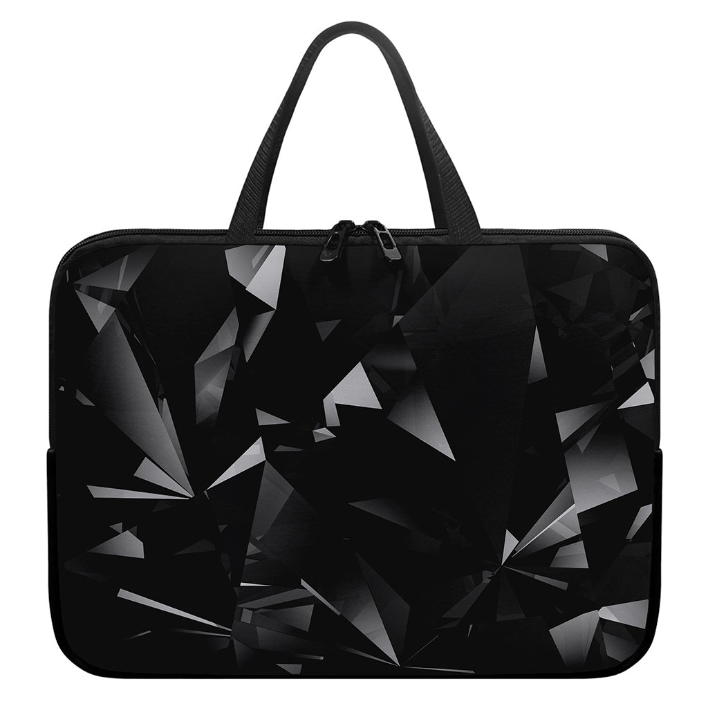 Black Diamond Print Laptop Sleeve With Handle