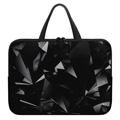 Black Diamond Print Laptop Sleeve With Handle