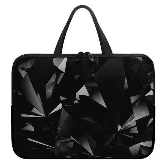 Black Diamond Print Laptop Sleeve With Handle