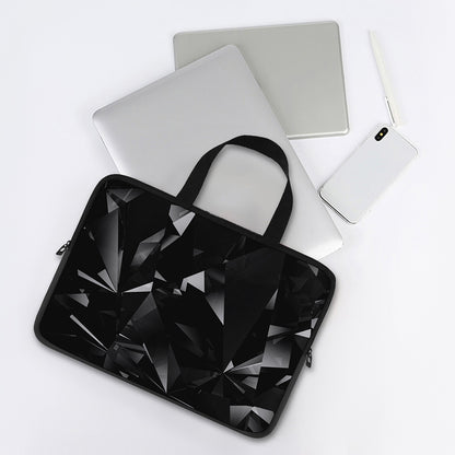 Black Diamond Print Laptop Sleeve With Handle