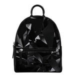Black Diamond Print Leather Backpack