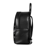 Black Diamond Print Leather Backpack