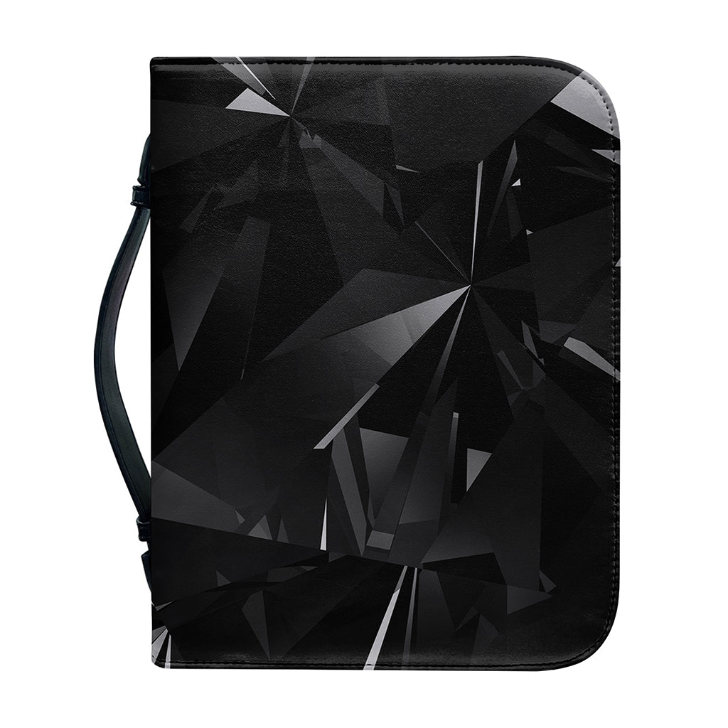 Black Diamond Print Leather Bible Cover