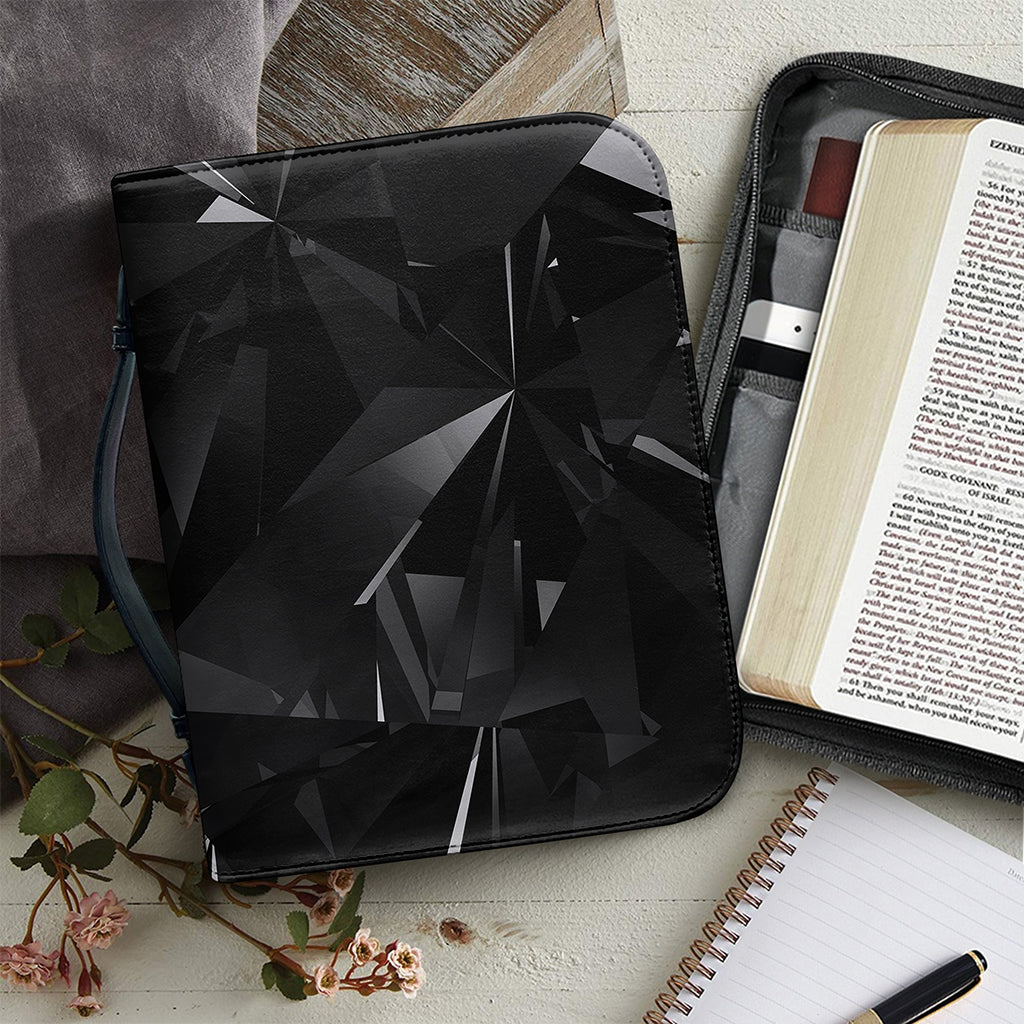 Black Diamond Print Leather Bible Cover