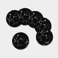 Black Diamond Print Leather Coaster Set
